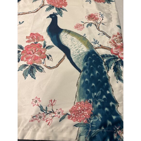Z Gallerie Peacock Floral Pillowcases Set of 2 Chinoiserie Ivory 22x28 - Picture 4 of 7
